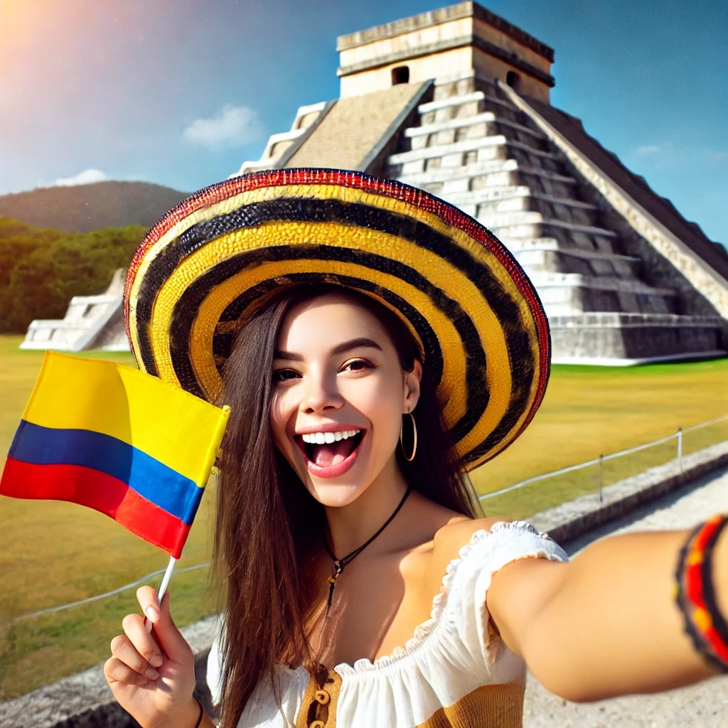Colombiana en Chichen Itza